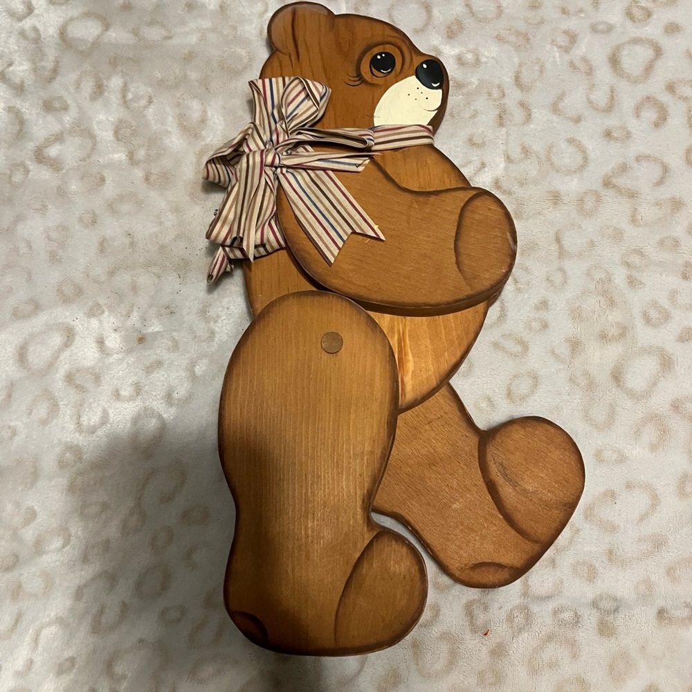 Vintage Wood posable Bear
